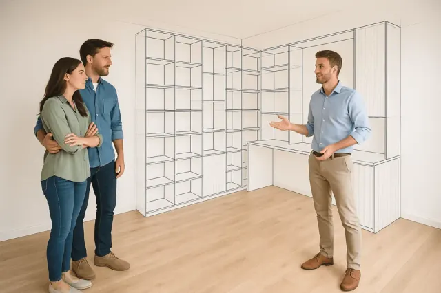 Woodworking and interior fitting project presented with Aleker Designer