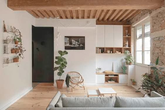 Living-room bookcase fitting