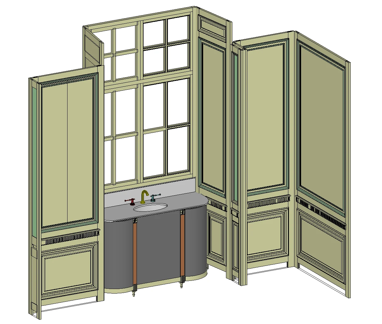 Show : Wood panelling modelled in Aleker CAD for heritage restoration at the Palace of Versailles