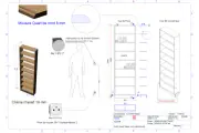Show : Wardrobe with niche technical drawing