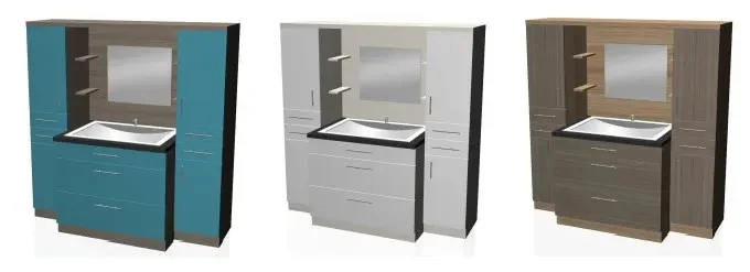 A custom bathroom vanity: changer de coloris wood 1
