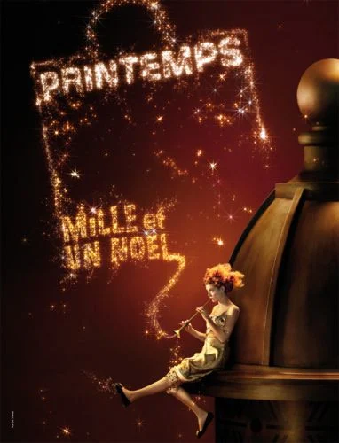 Photo shoot for the Paris Printemps store